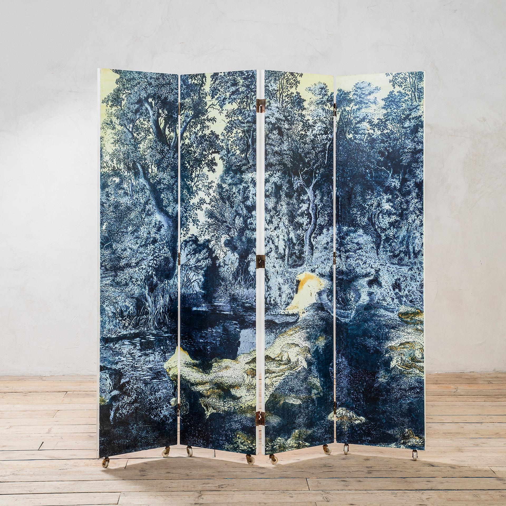Legno 20th Century, Piero Fornasetti Decoratvie Wooden Screen Gran Coromandel in vendita