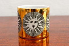 20th Century Piero Fornasetti Milano Mug  Gilded 1960