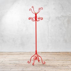 20th Century, Piero Fornasetti Red Coat Rack 1955