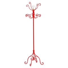 20th Century, Piero Fornasetti Red Coat Rack 1955