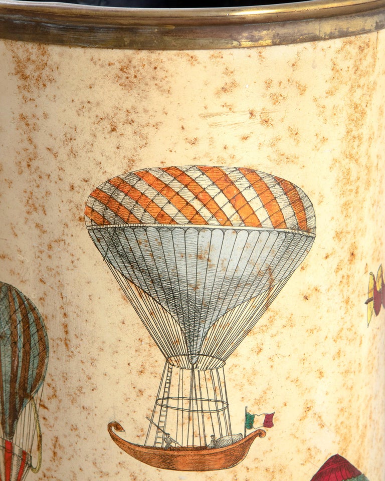 20th Century Piero Fornasetti Umbrella Stand Theme Balloons in Metal and  Brass For Sale at 1stDibs