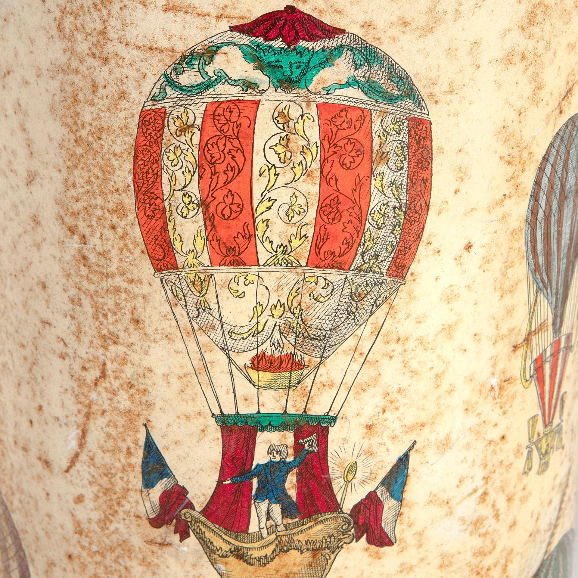 20. Jahrhundert Piero Fornasetti Schirmständer Thema Ballonen aus Metall und Messing im Zustand „Gut“ im Angebot in Turin, Turin