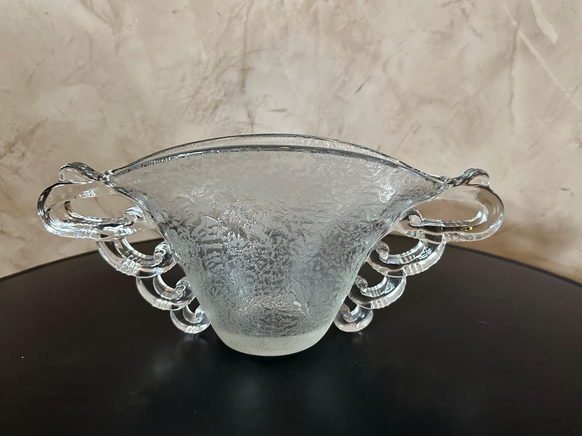 Glass 20th century Pierre d'Avesn for Daum Art Deco Vase, 1930s For Sale