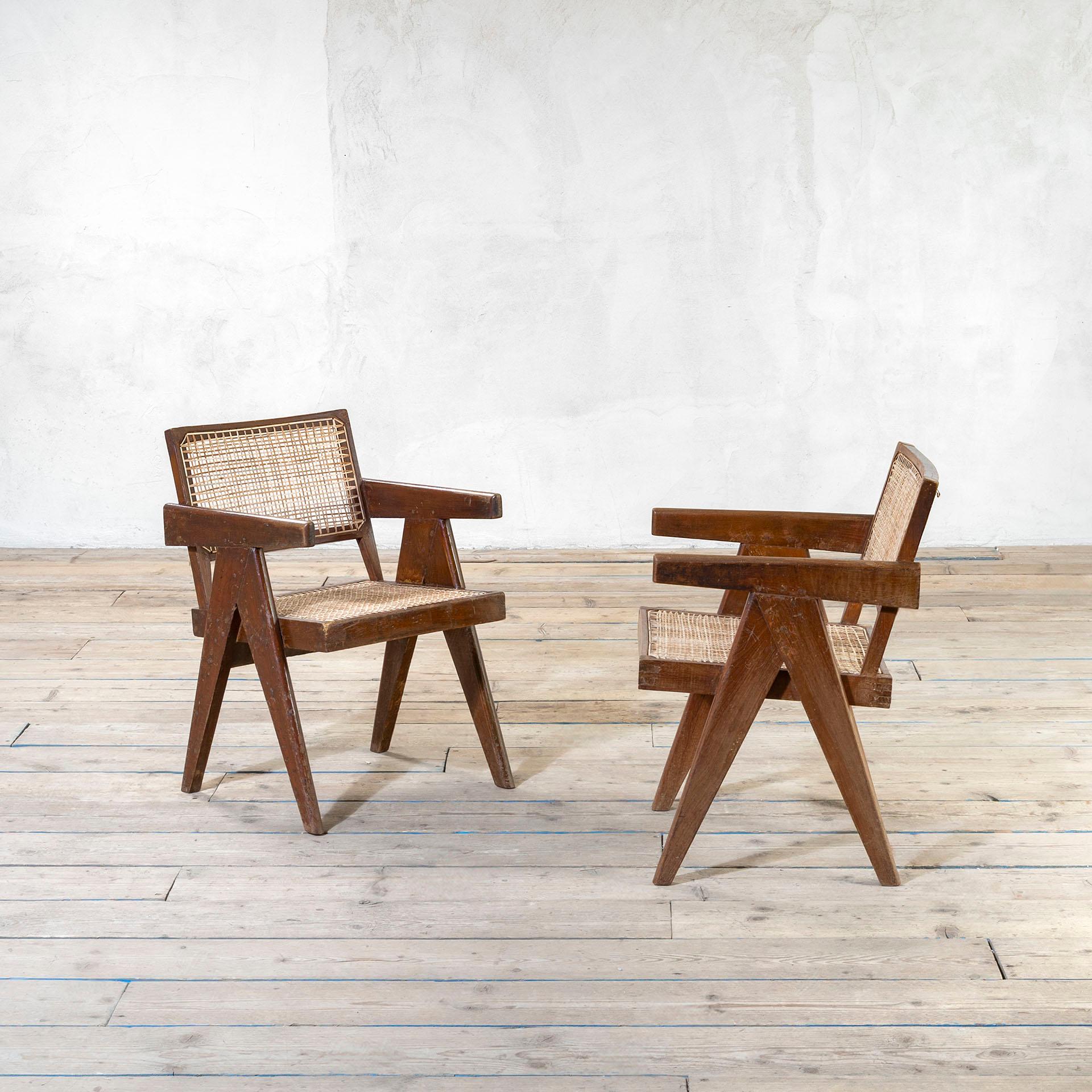 Swiss-born architect and furniture designer Pierre Jeanneret worked for most of his life alongside his cousin Le Corbusier. In 1926 they published their manifesto “Five Points Towards a New Architecture” which served as the backbone for their