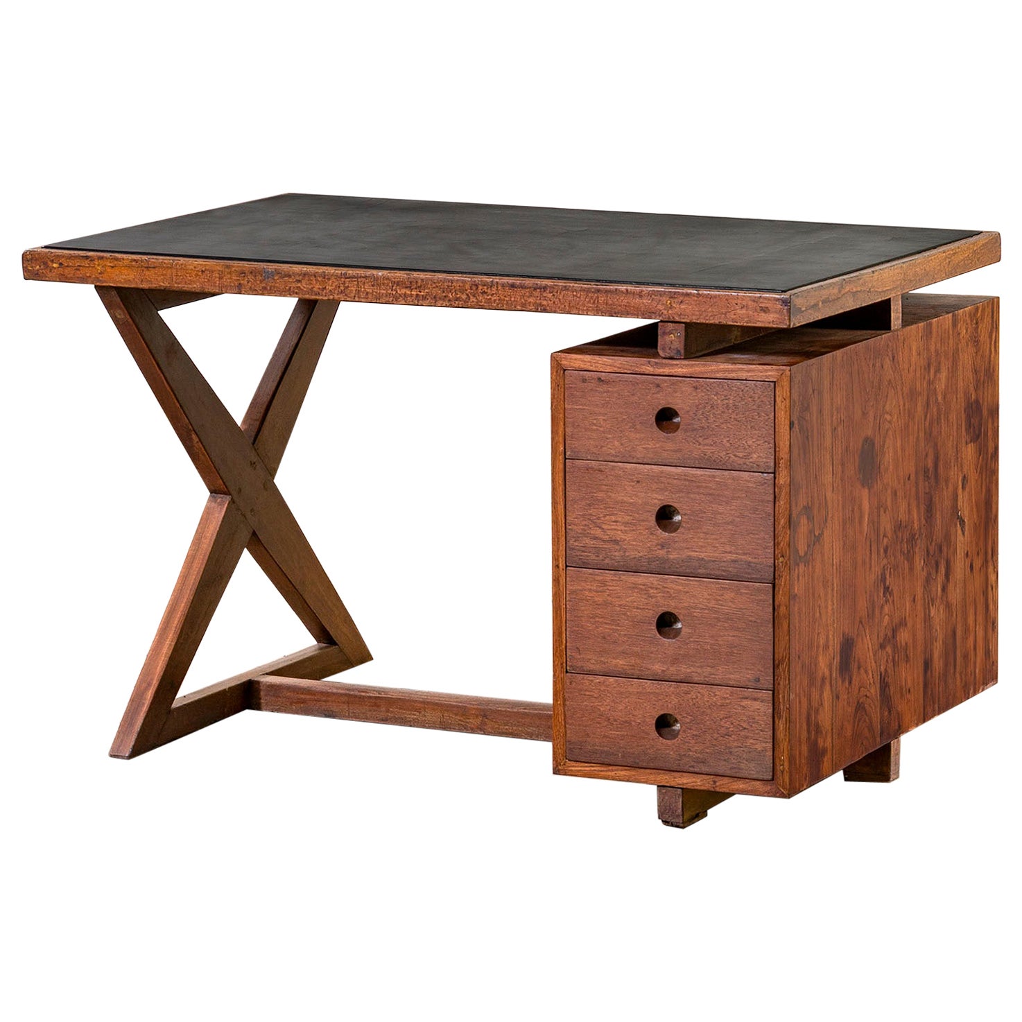 20th Century, Pierre Jeanneret Wooden Desk mod. PJ-030405