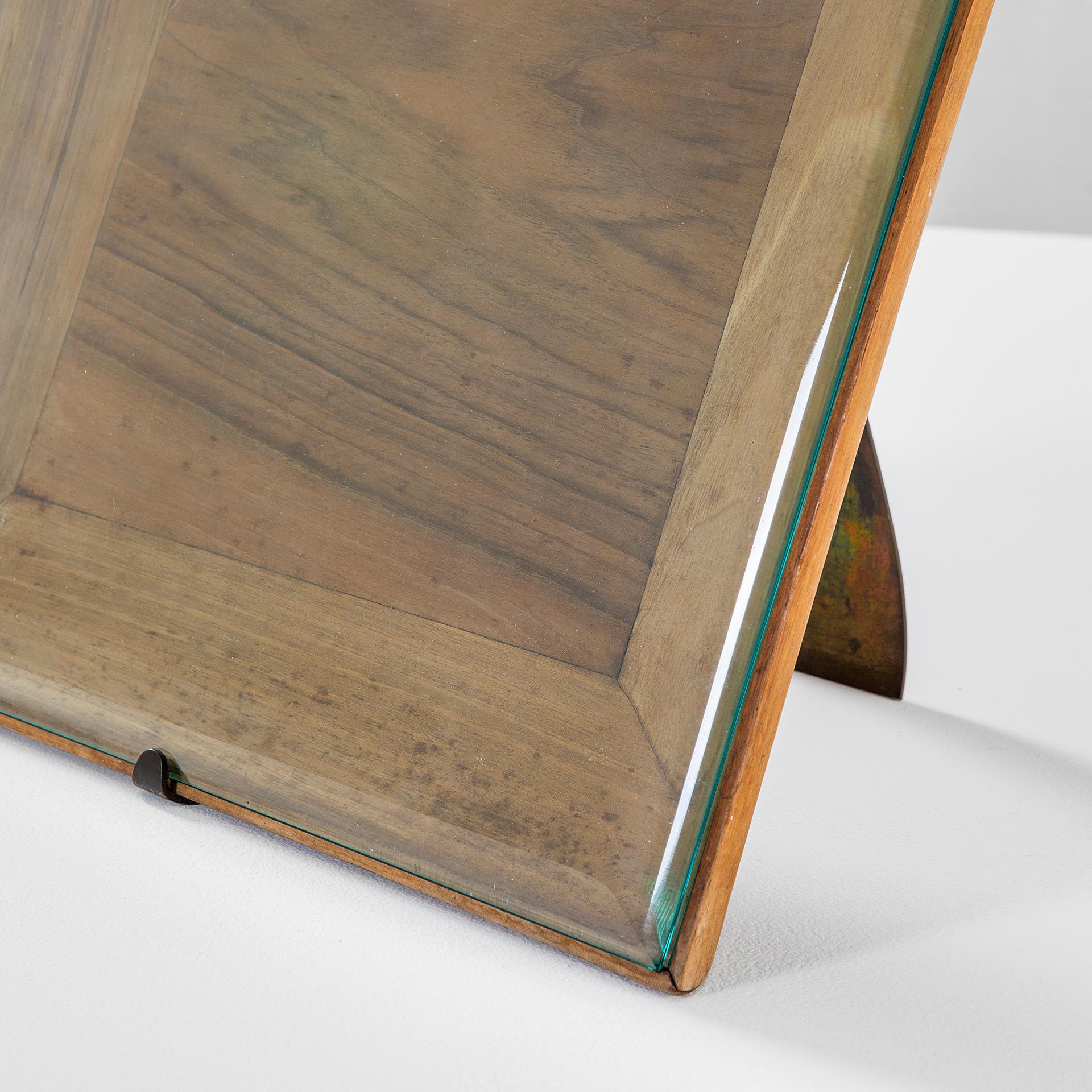 Pietro Chiesa Fontana Arte Fotorahmen aus Holz und Grundglas aus dem 20. Jahrhundert, 40er Jahre im Zustand „Gut“ im Angebot in Turin, Turin
