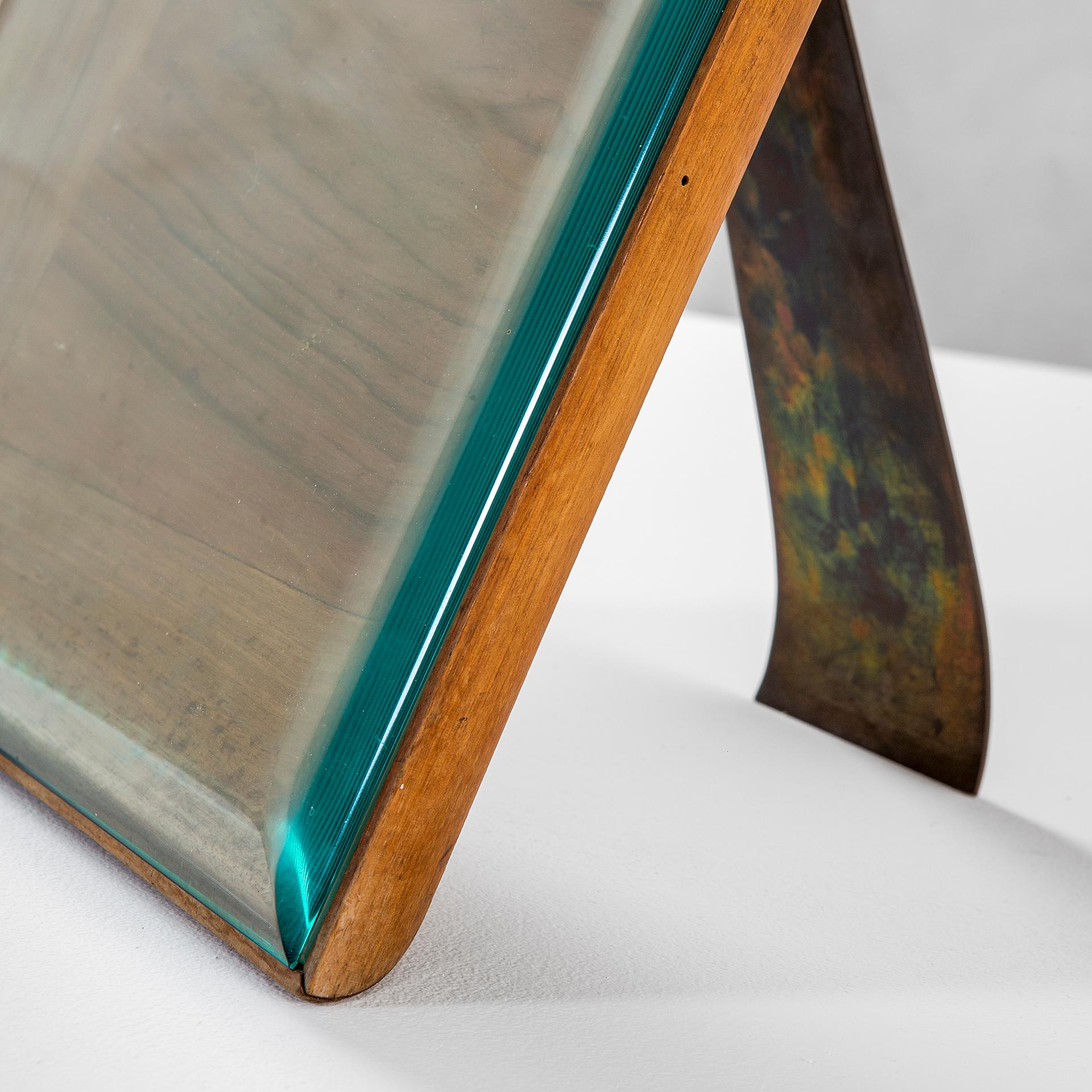 Pietro Chiesa Fontana Arte Fotorahmen aus Holz und Grundglas aus dem 20. Jahrhundert, 40er Jahre (Mitte des 20. Jahrhunderts) im Angebot