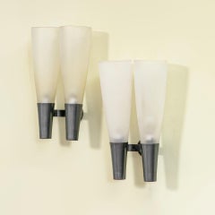 20th Century, Pietro Chiesa for Fontana Arte Pair of Wall Lights