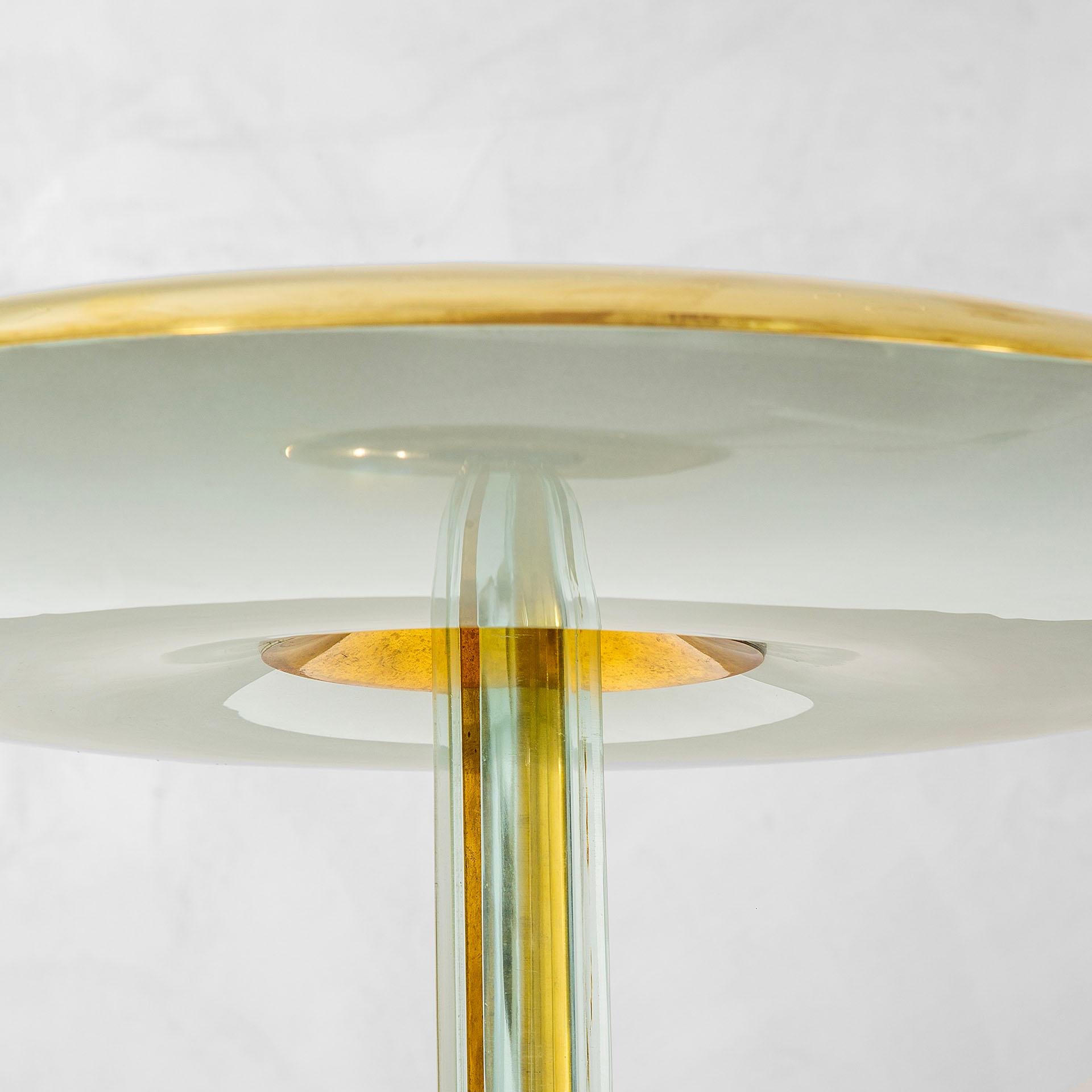 20th Century Pietro Chiesa Table Lamp in Glass and Brass for Fontana Arte, 40s In Good Condition For Sale In Turin, Turin