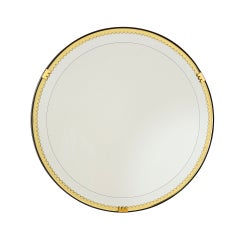 20th Century, Pietro Chiesa Wall Mirror with Copper Frame Galvanit Fontana, 40s