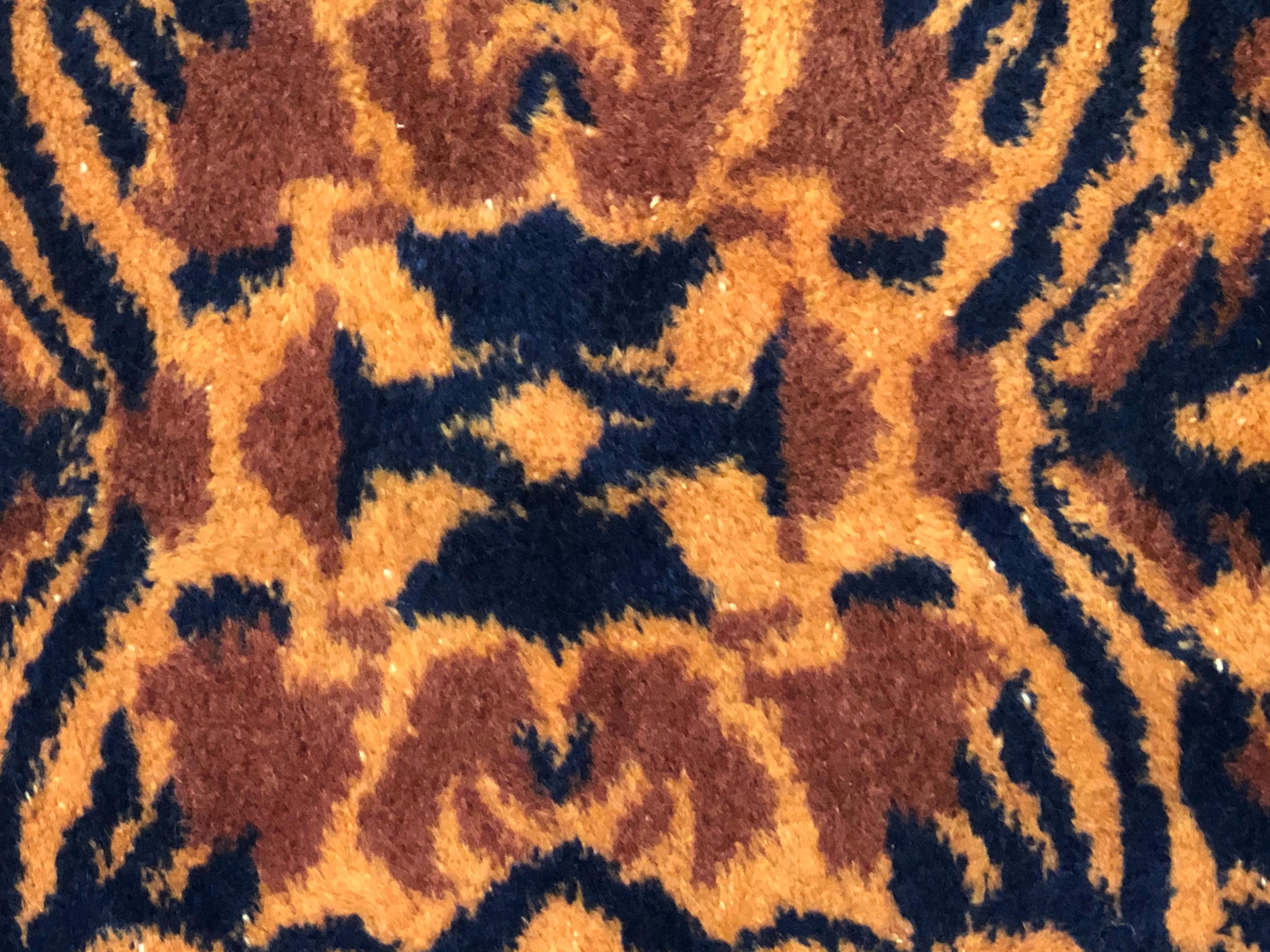20th Century Pink Beige Black Tiger's Fur Rug, Zeki Muran from Turkey circa 1950 4