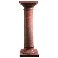 20th Century Pink Marble Column of Good Proportions