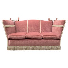 20th Century Pink Upholstered Hump Back Knole Sofa