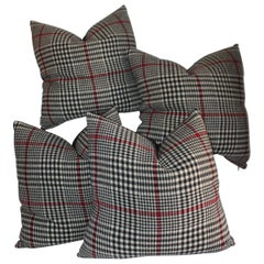 20th Century Plaid Pillows, Set of Four