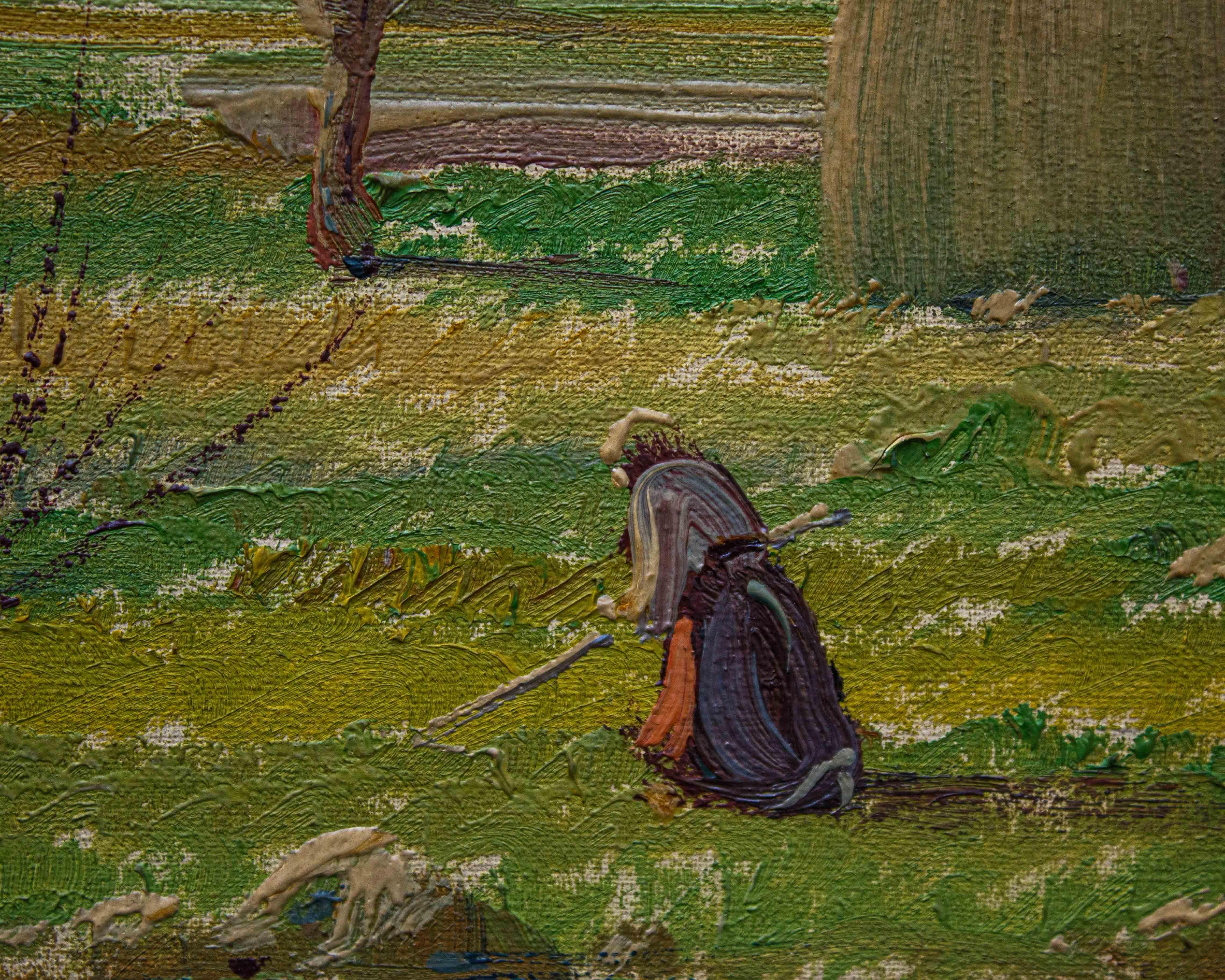 20th Century Plain Landscape Oil on Canvas by Giuseppe Pessina For Sale 2