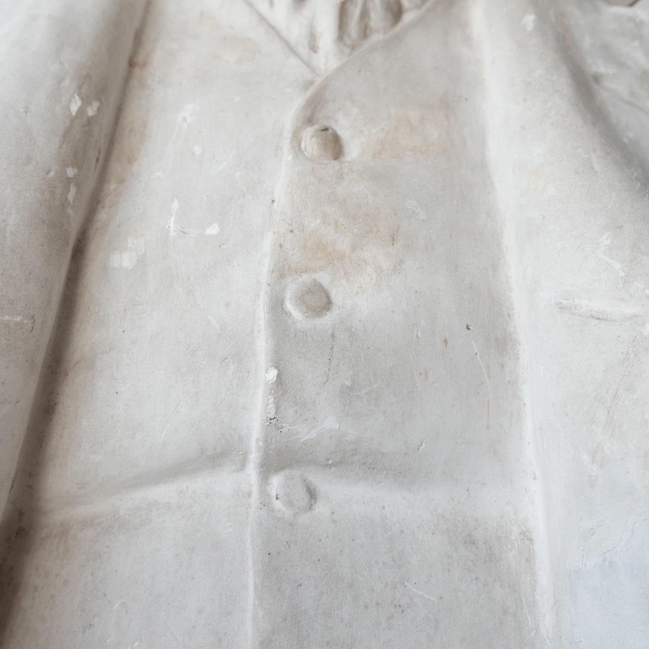 20th Century Plaster Bust of a Gentlemen For Sale 7