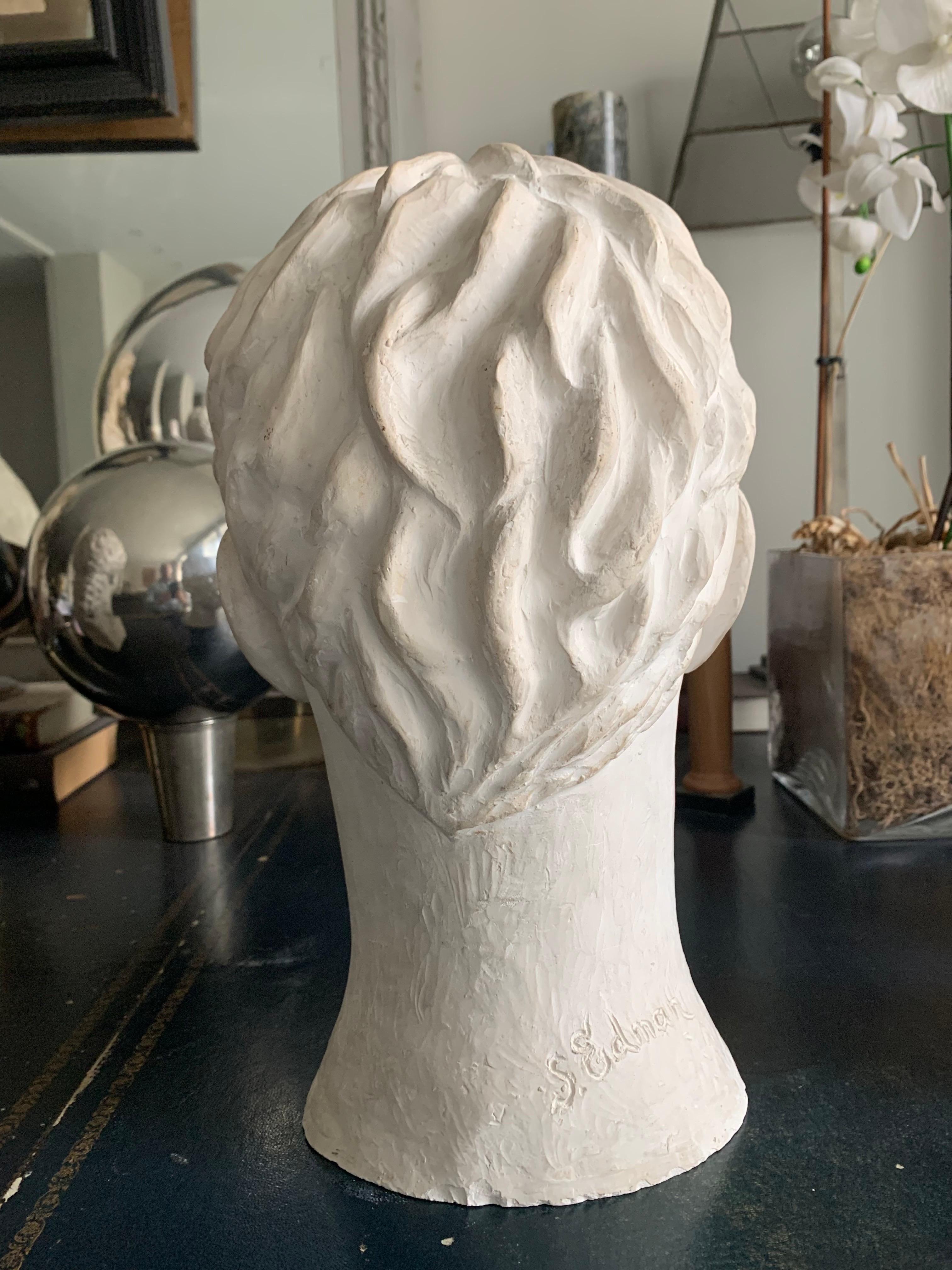 Busto in gesso di uomo del XX secolo di Stina Edman in vendita 4