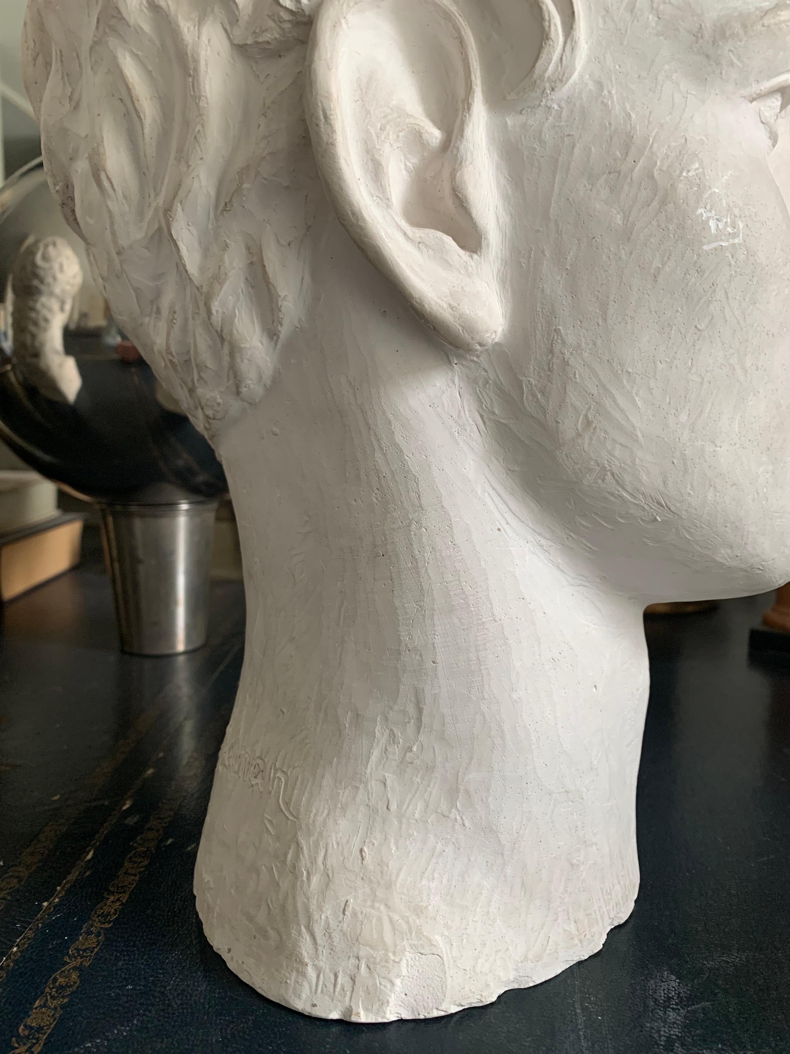 Busto in gesso di uomo del XX secolo di Stina Edman in vendita 2