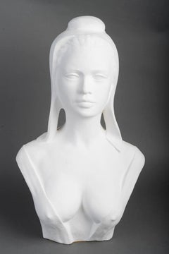 20th-Century Plaster Bust of Marianne by Brigitte Bardot.