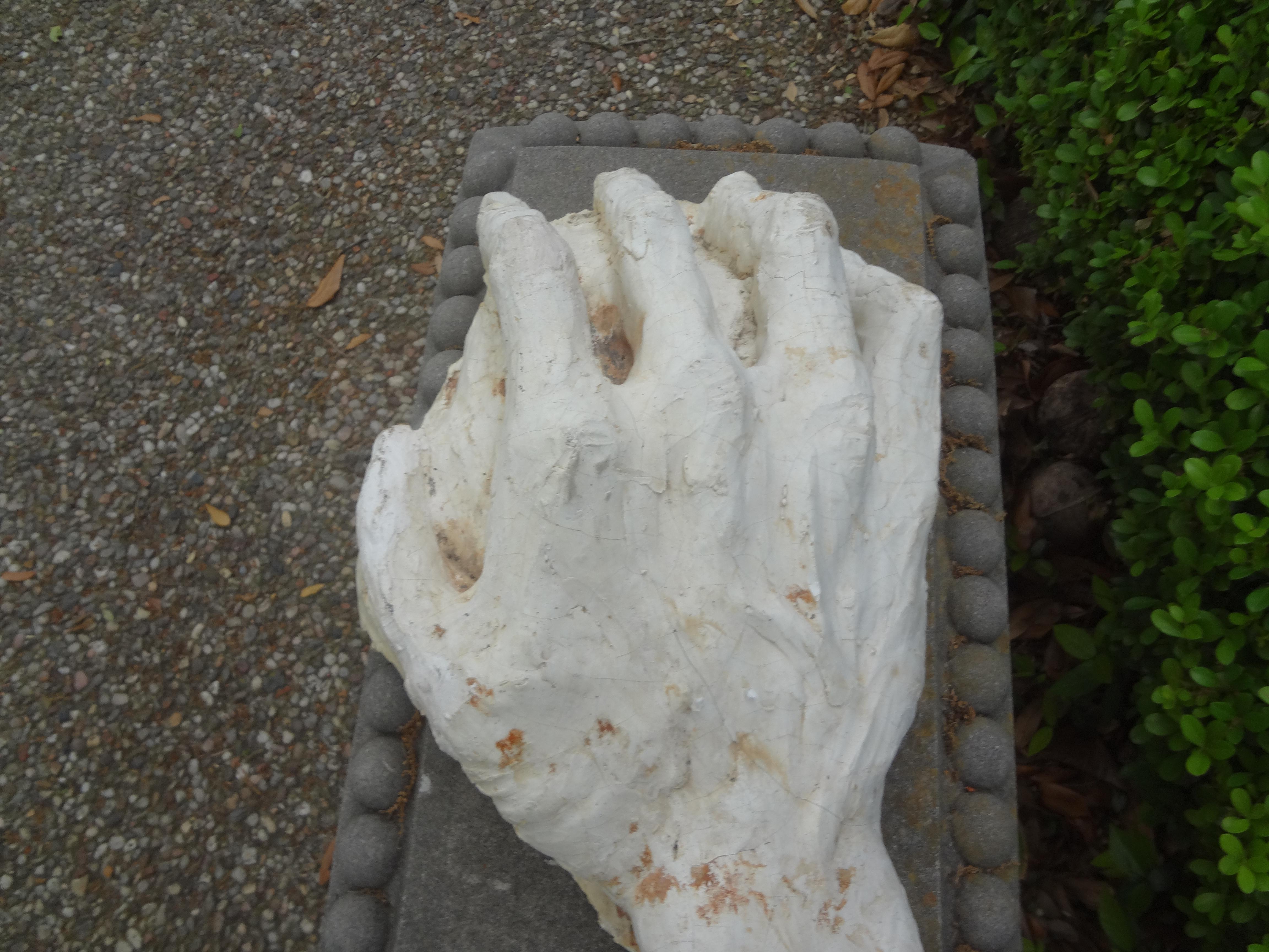 20th Century Academic Study Plaster Hand Sculpture For Sale 3