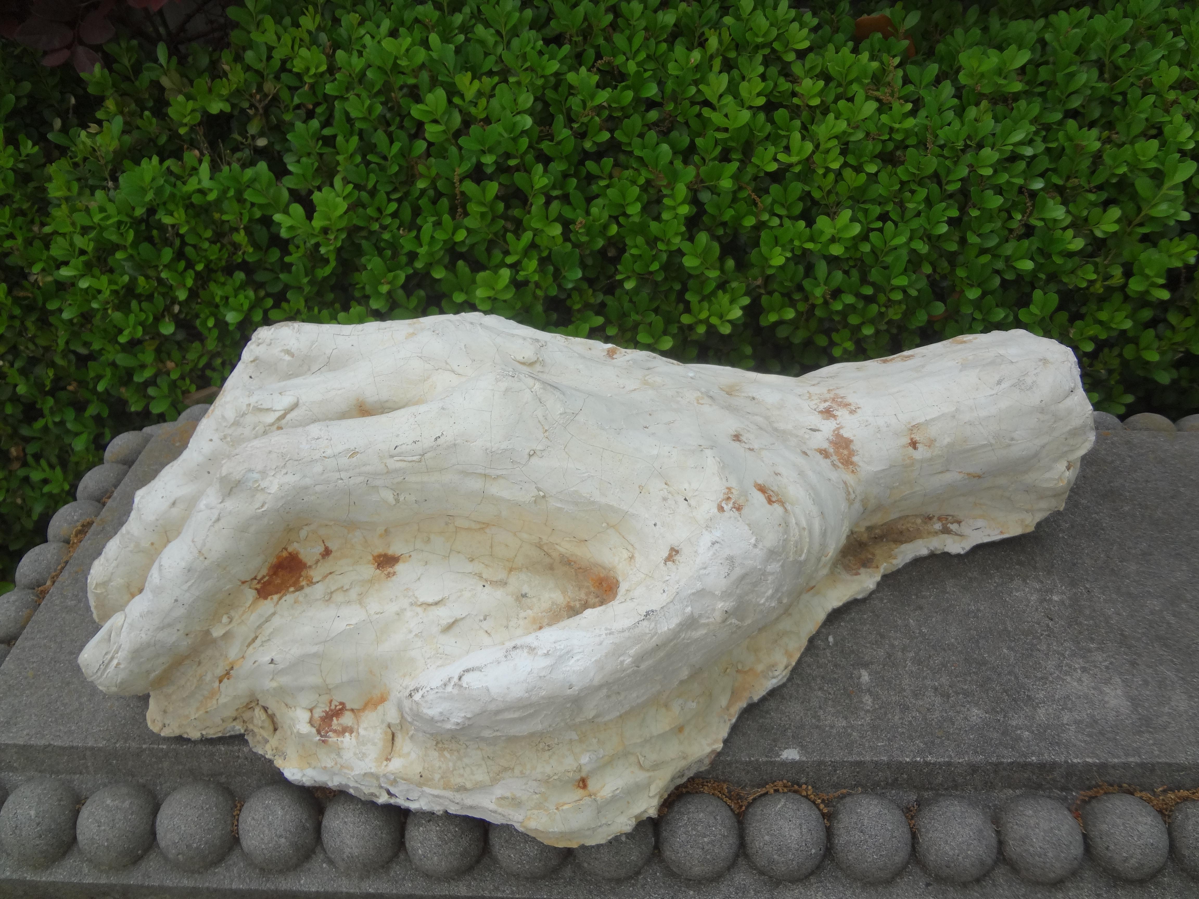 20th Century Academic Study Plaster Hand Sculpture For Sale 4