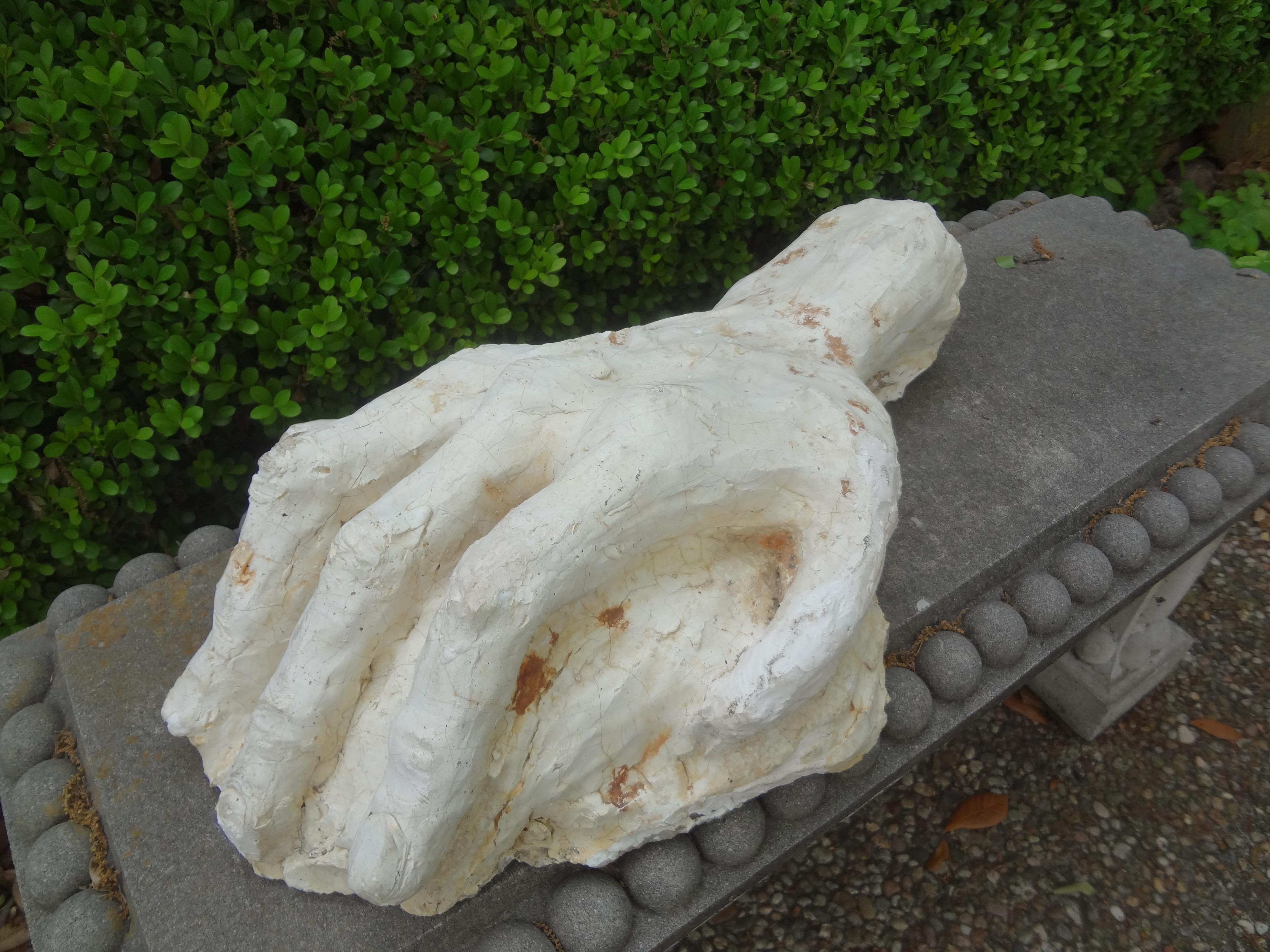 20th Century Academic Study Plaster Hand Sculpture For Sale 5