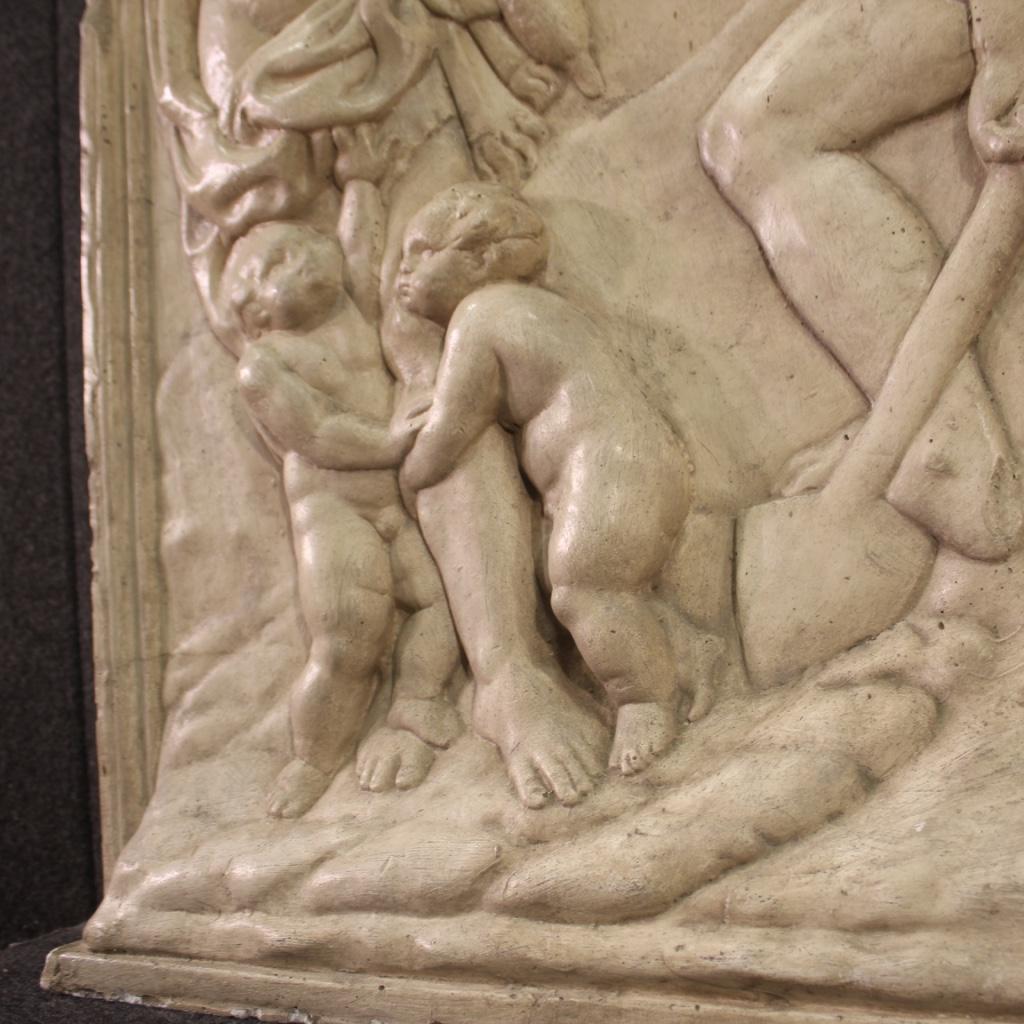 Italienische religiöse Basrelief-Skulptur Adam und Eva aus Gips, 20. Jahrhundert, 1960 im Angebot 2