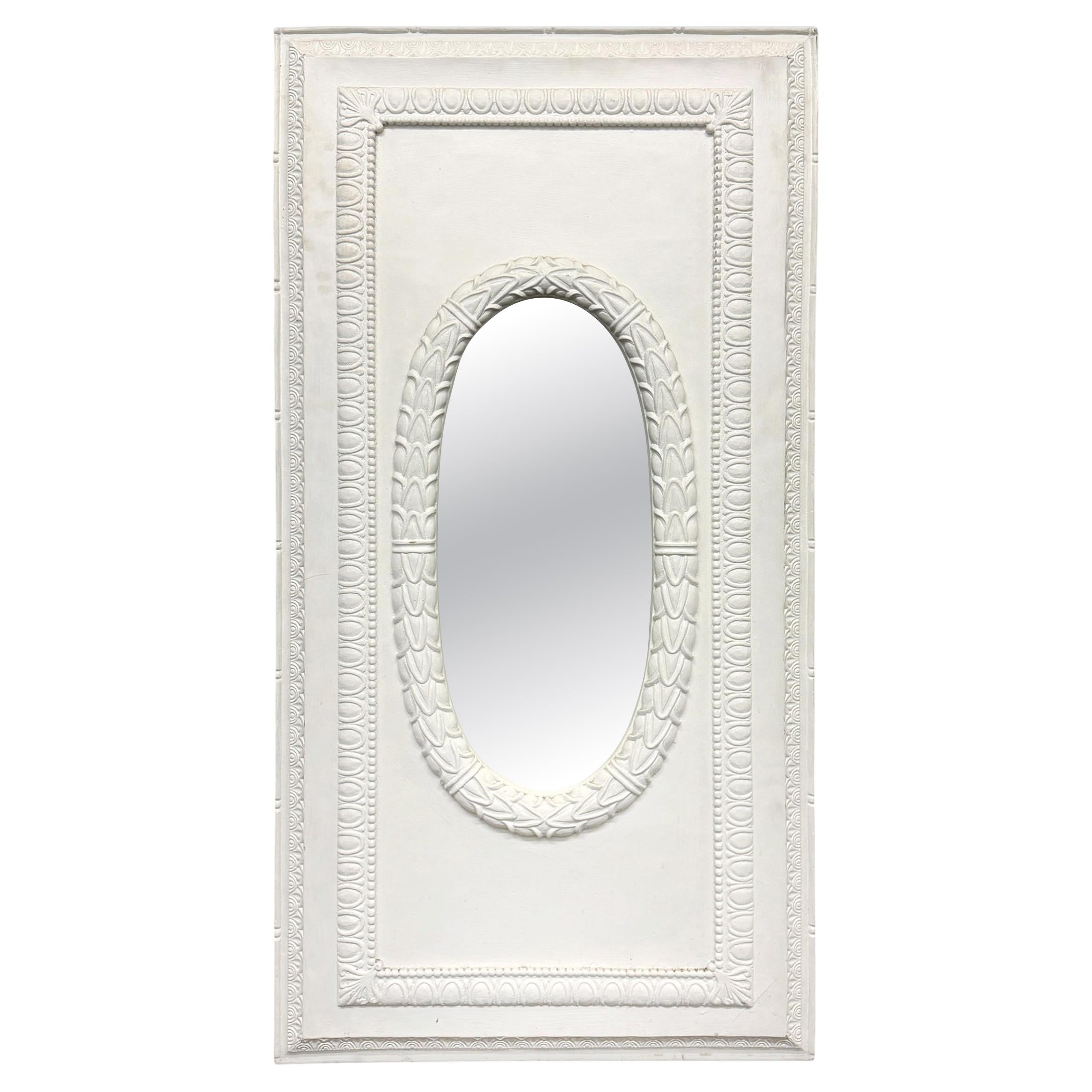 20th Century Plaster Neoclassical Framed Mirror For Sale