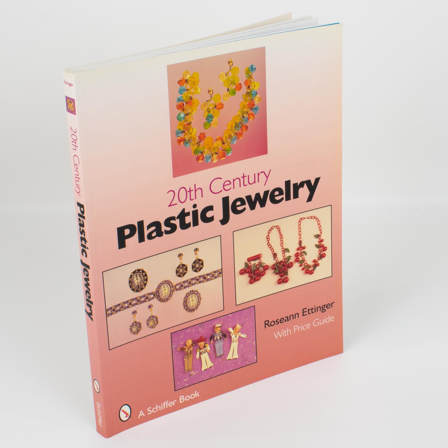 20th Century Plastic Jewelry, English book by Roseann Ettinger, 2007.
Explore designs for jewelry in natural and synthetic plastics throughout the 20th century. This fun and visually exciting book presents chronologically lavish and popular jewelry