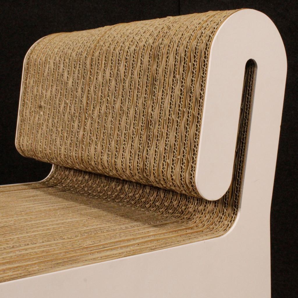 20th Century Plastic, Metal and Cardboard Italian Design Chair, 1980 4