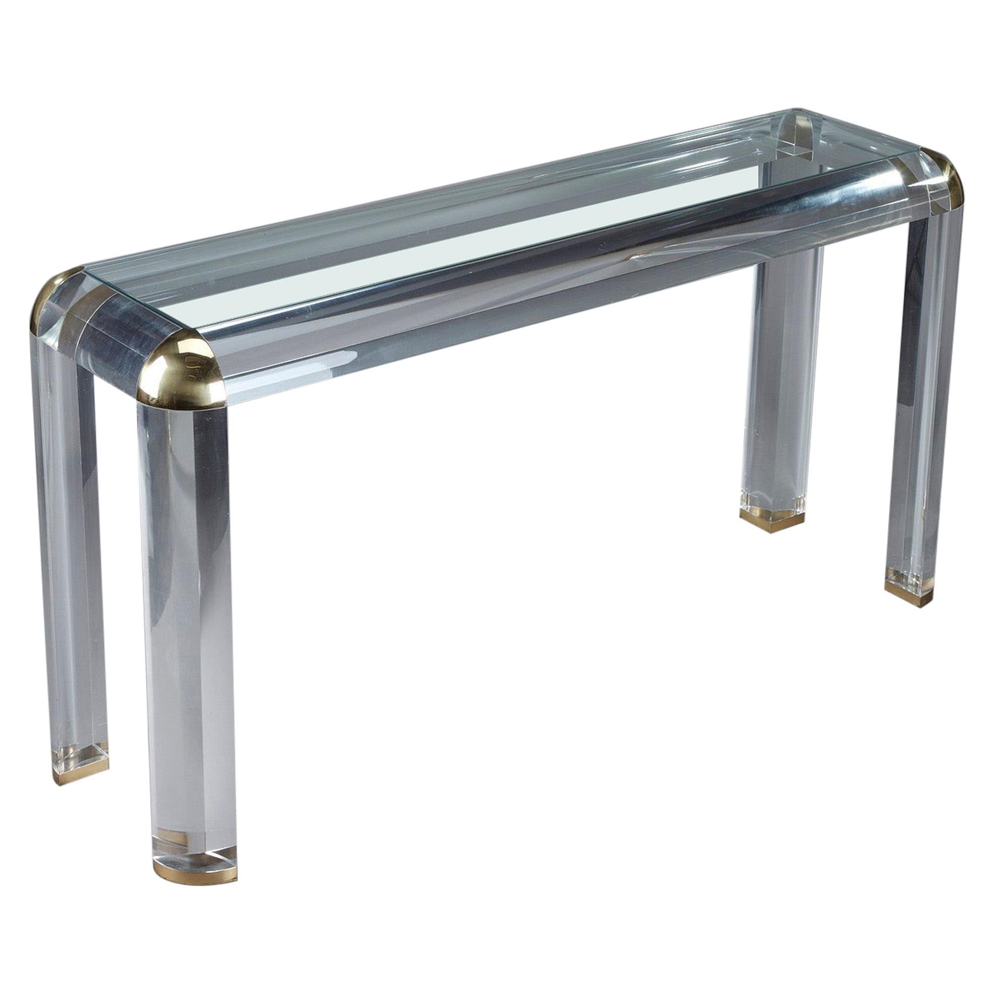 20th Century Plexiglass Console Table by Romeo, Paris