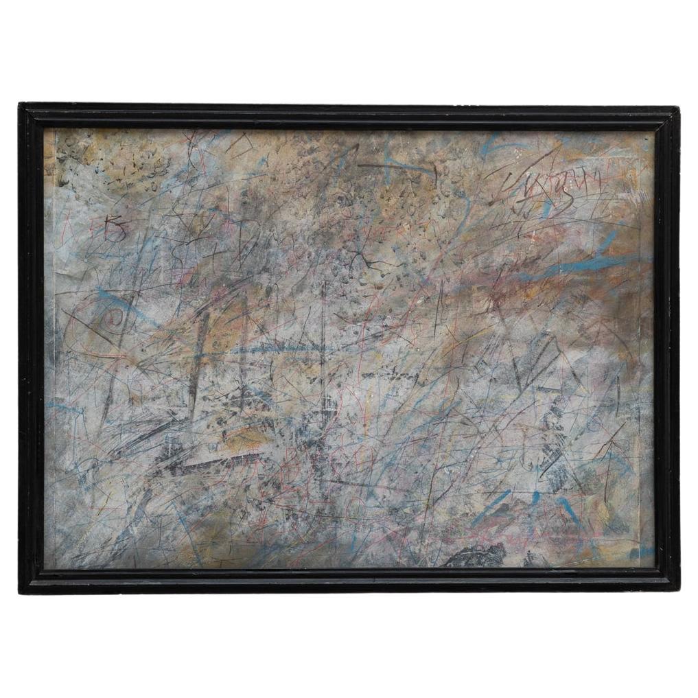 20th Century Polish Artwork With Wooden Frame For Sale