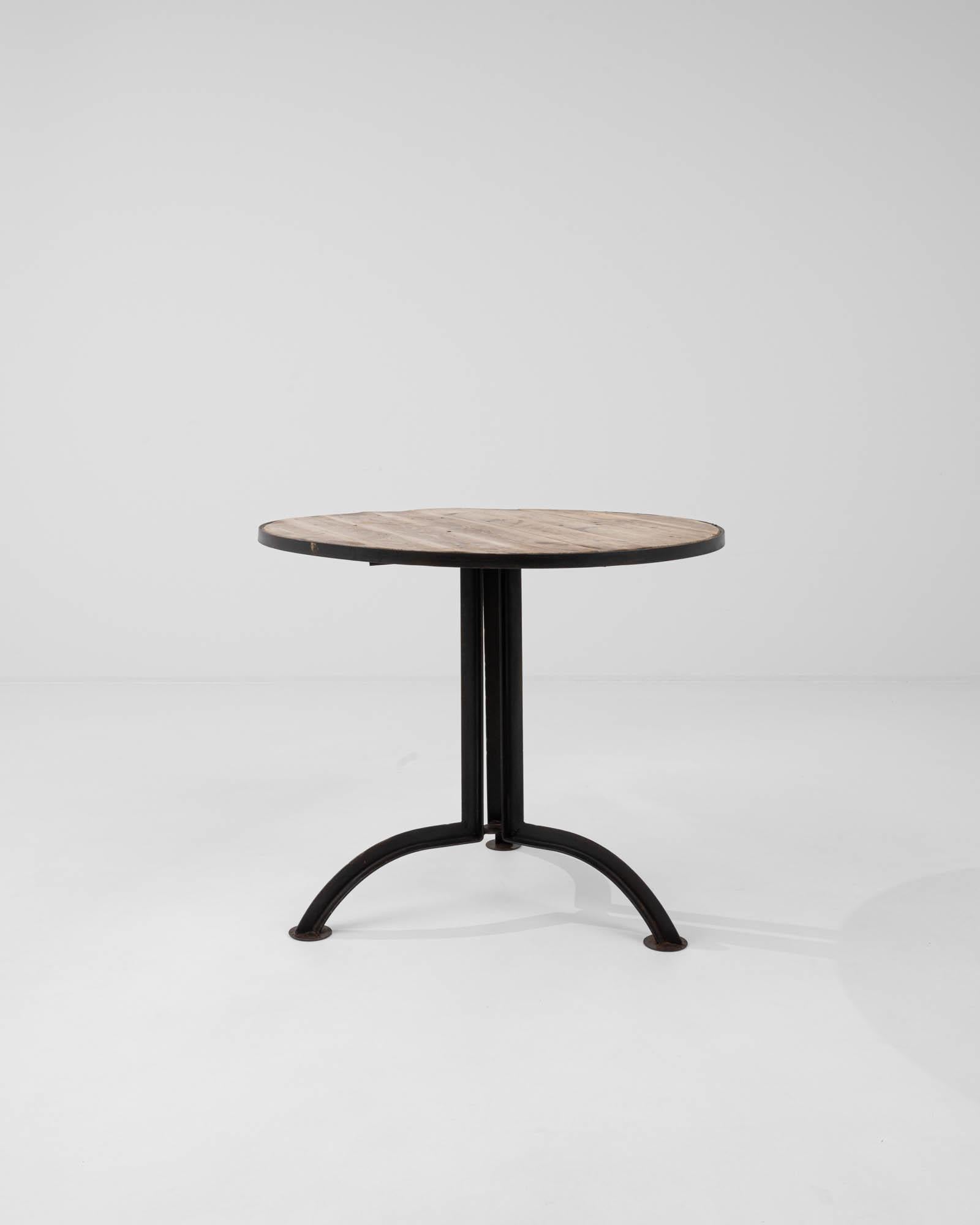 Metal 20th Century Polish Industrial Side Table For Sale