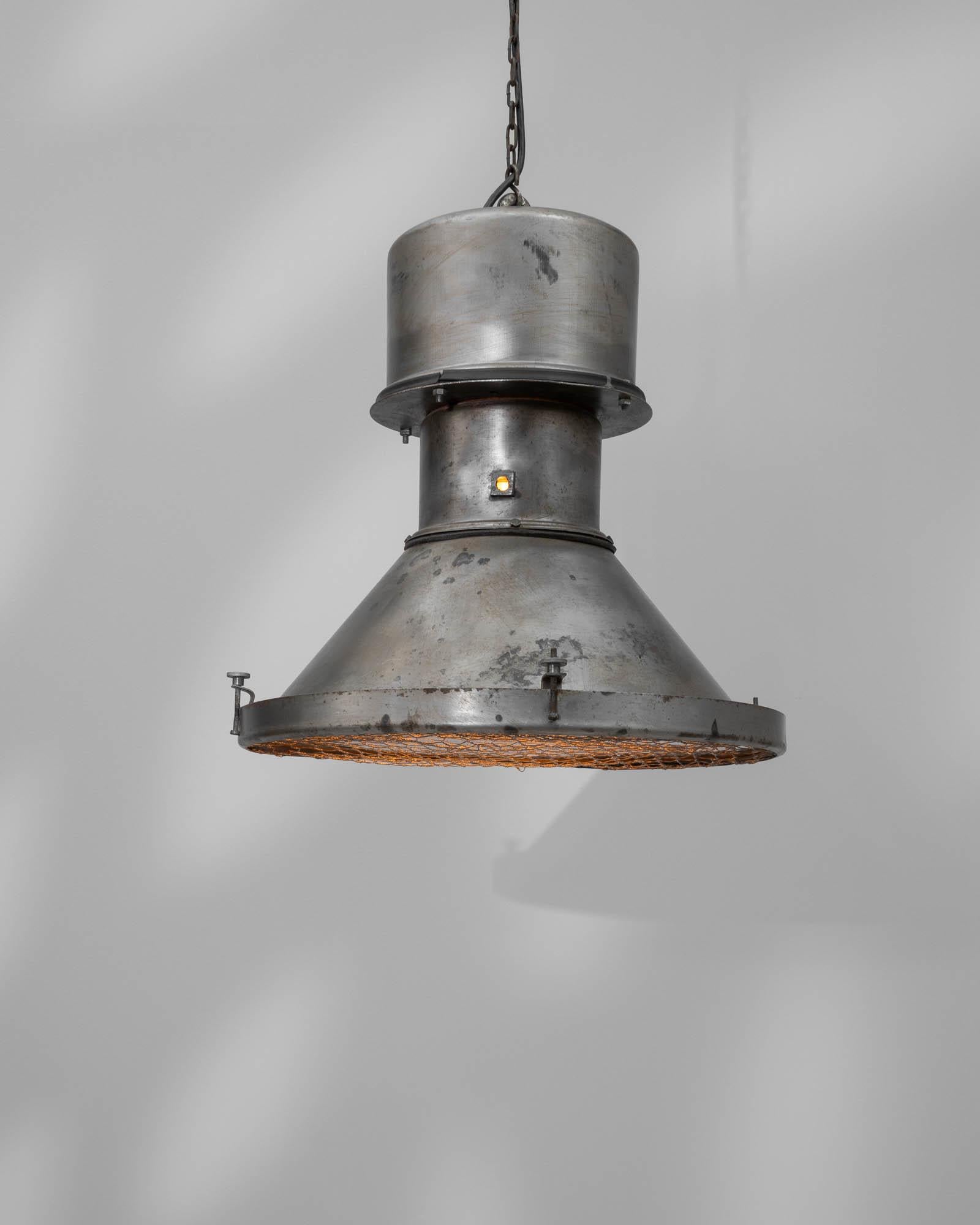 20th Century Polish Metal Pendant Lamp For Sale 3