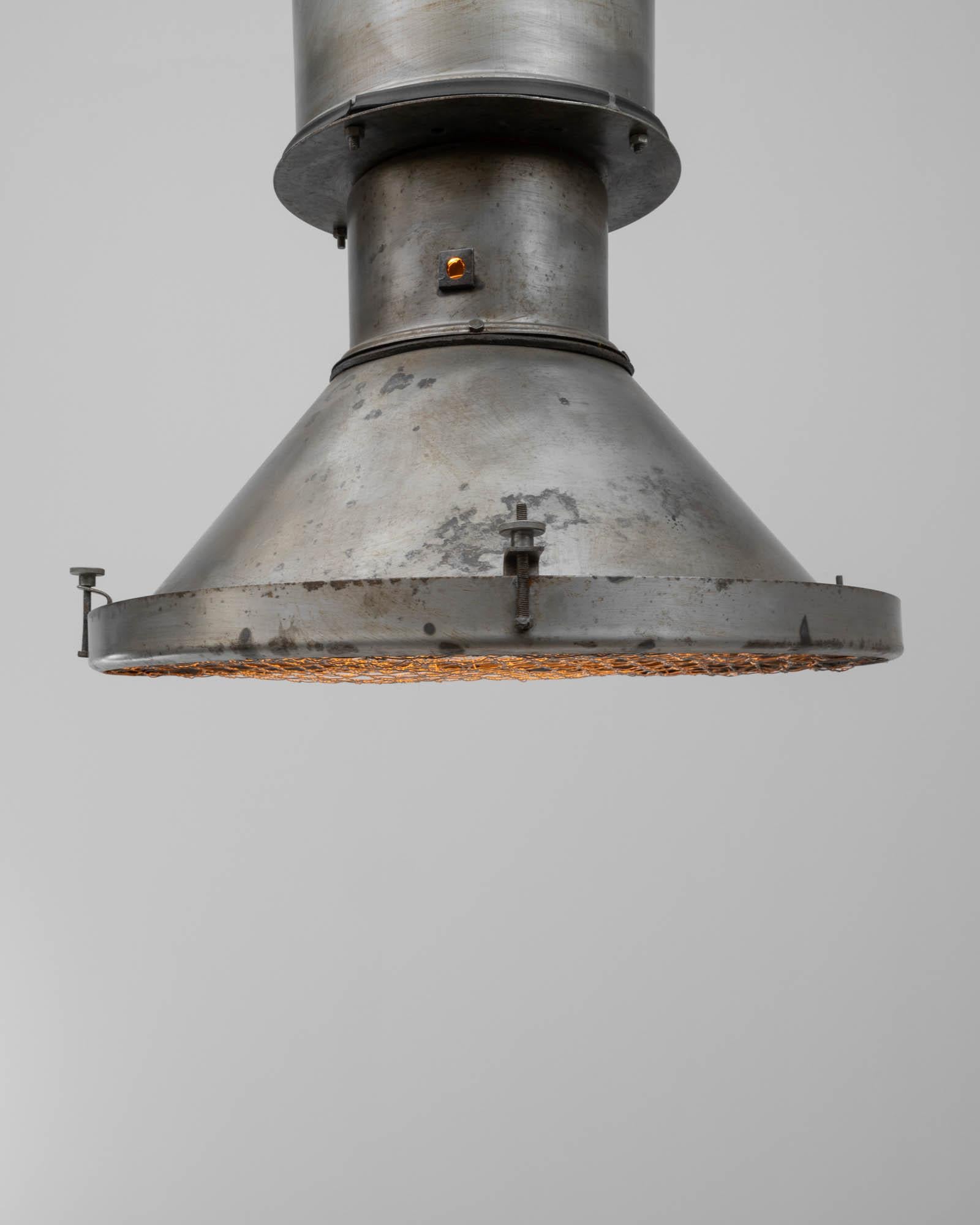 20th Century Polish Metal Pendant Lamp For Sale 6