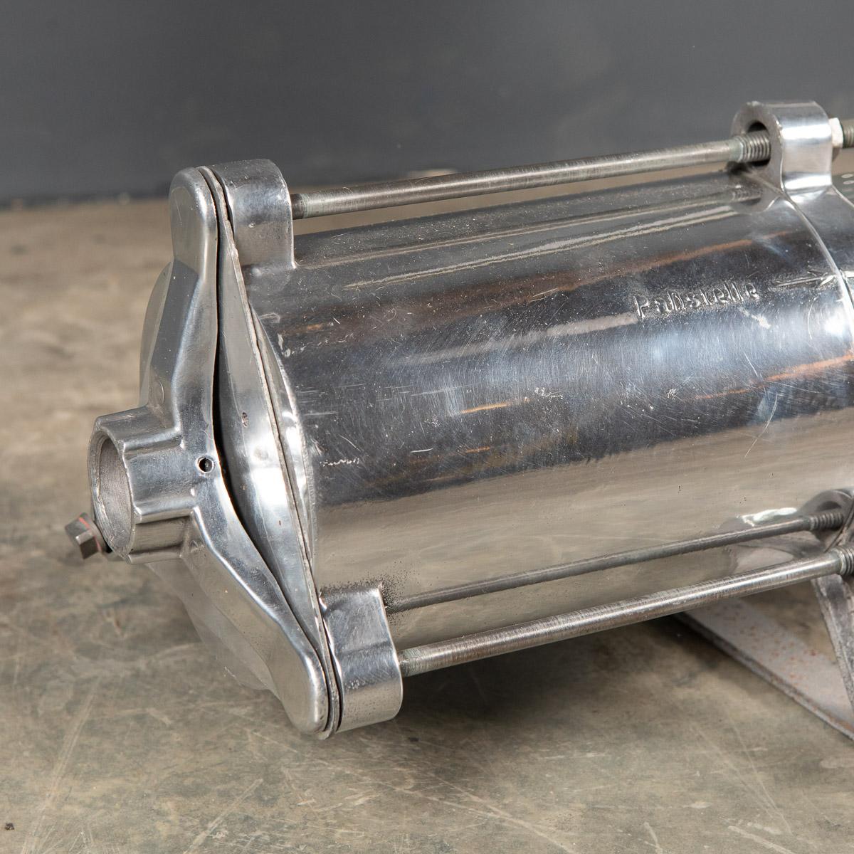 20th Century Polished Aluminium & Steel Industrial Strip Lights For Sale 11