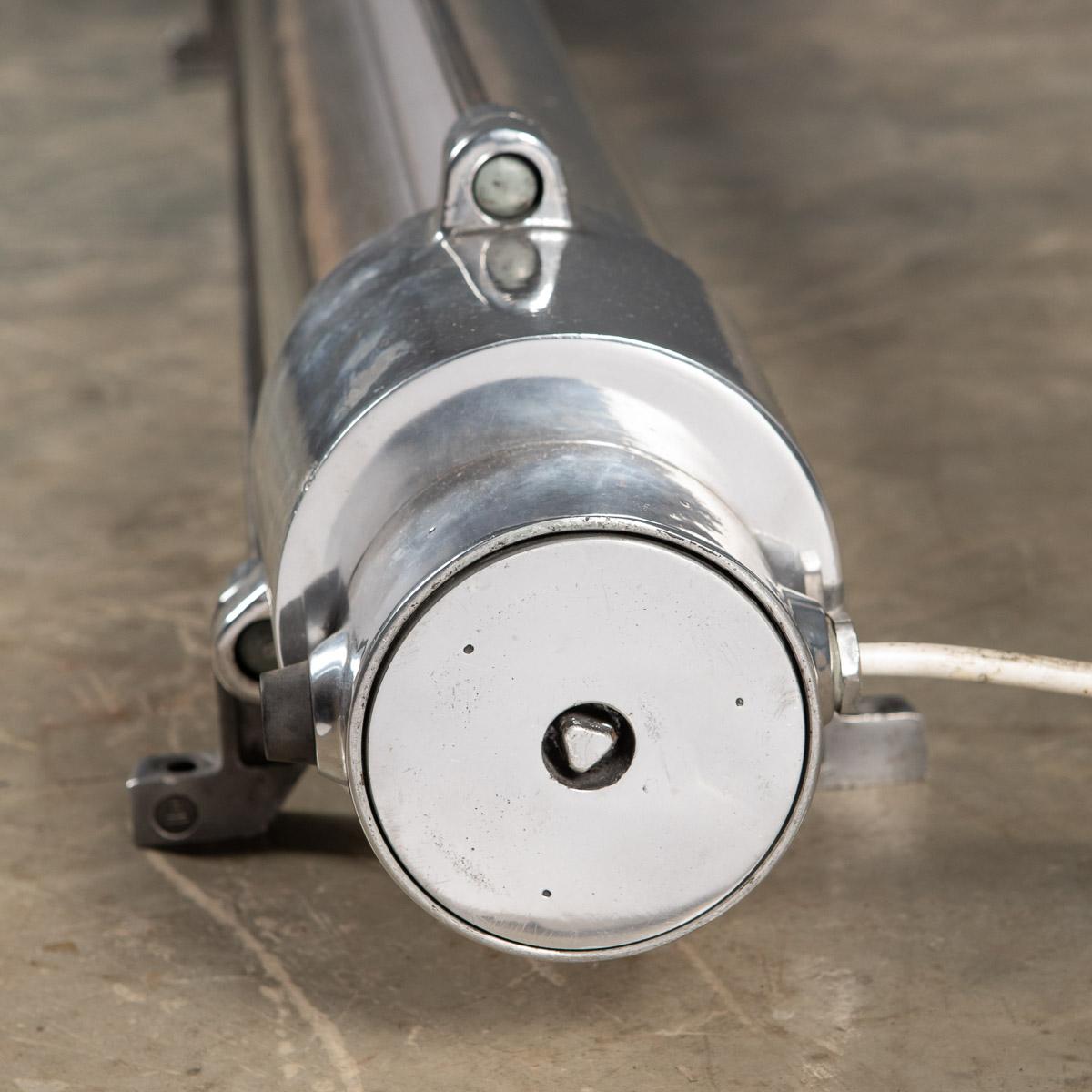 20th Century Polished Aluminium & Steel Industrial Strip Lights For Sale 13