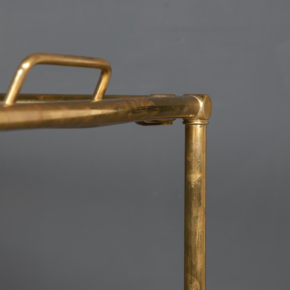 20th Century Polished Brass & Glass Drinks Trolley, c.1970 6