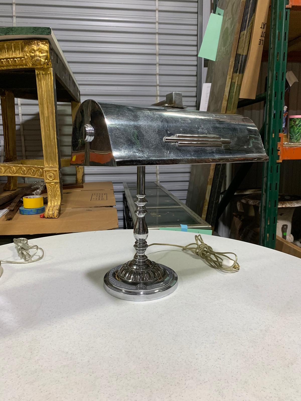20th Century Polished Steel Desk Lamp For Sale 8