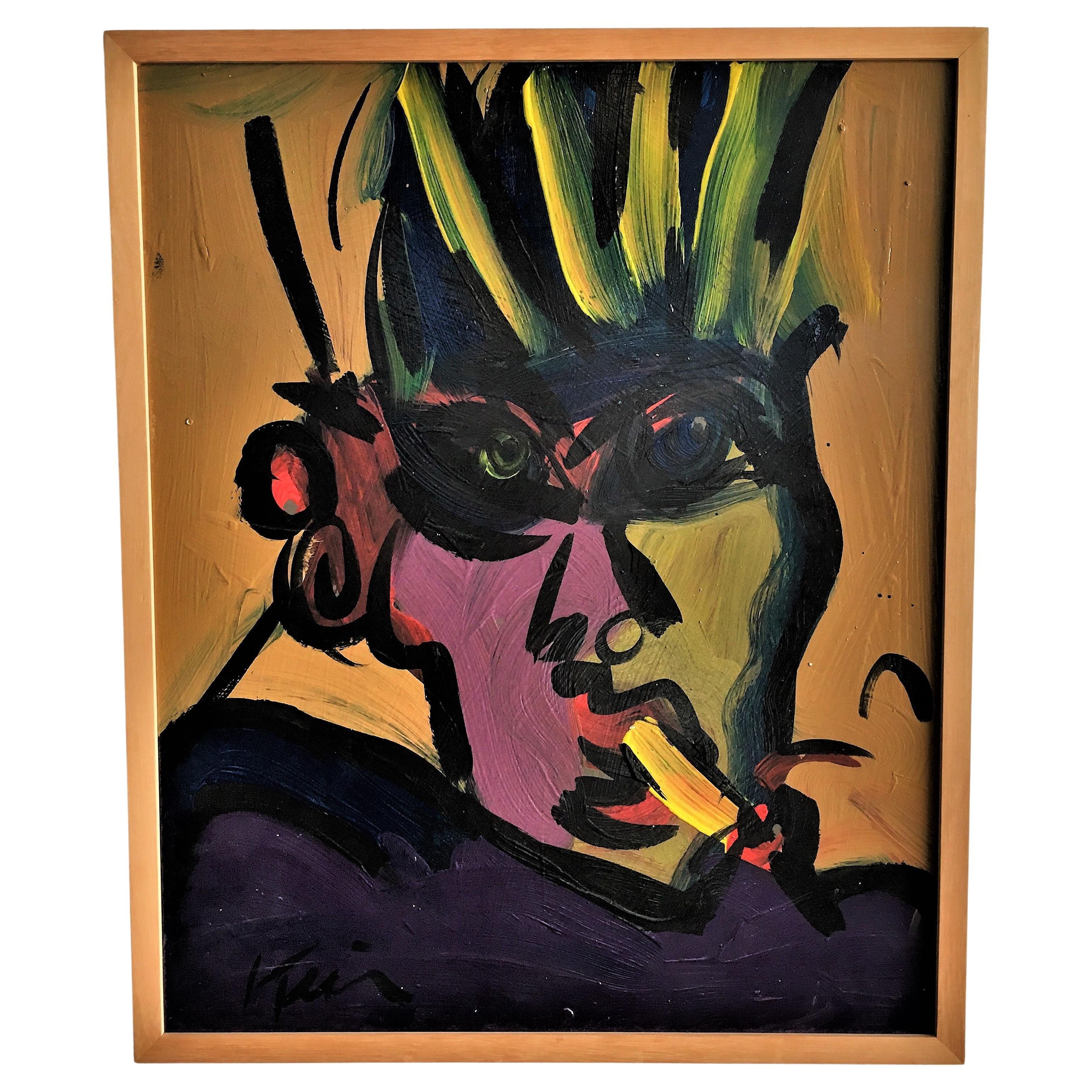 Pop Art del XX secolo, Olio su tela firmato dall'artista Keir, Germania