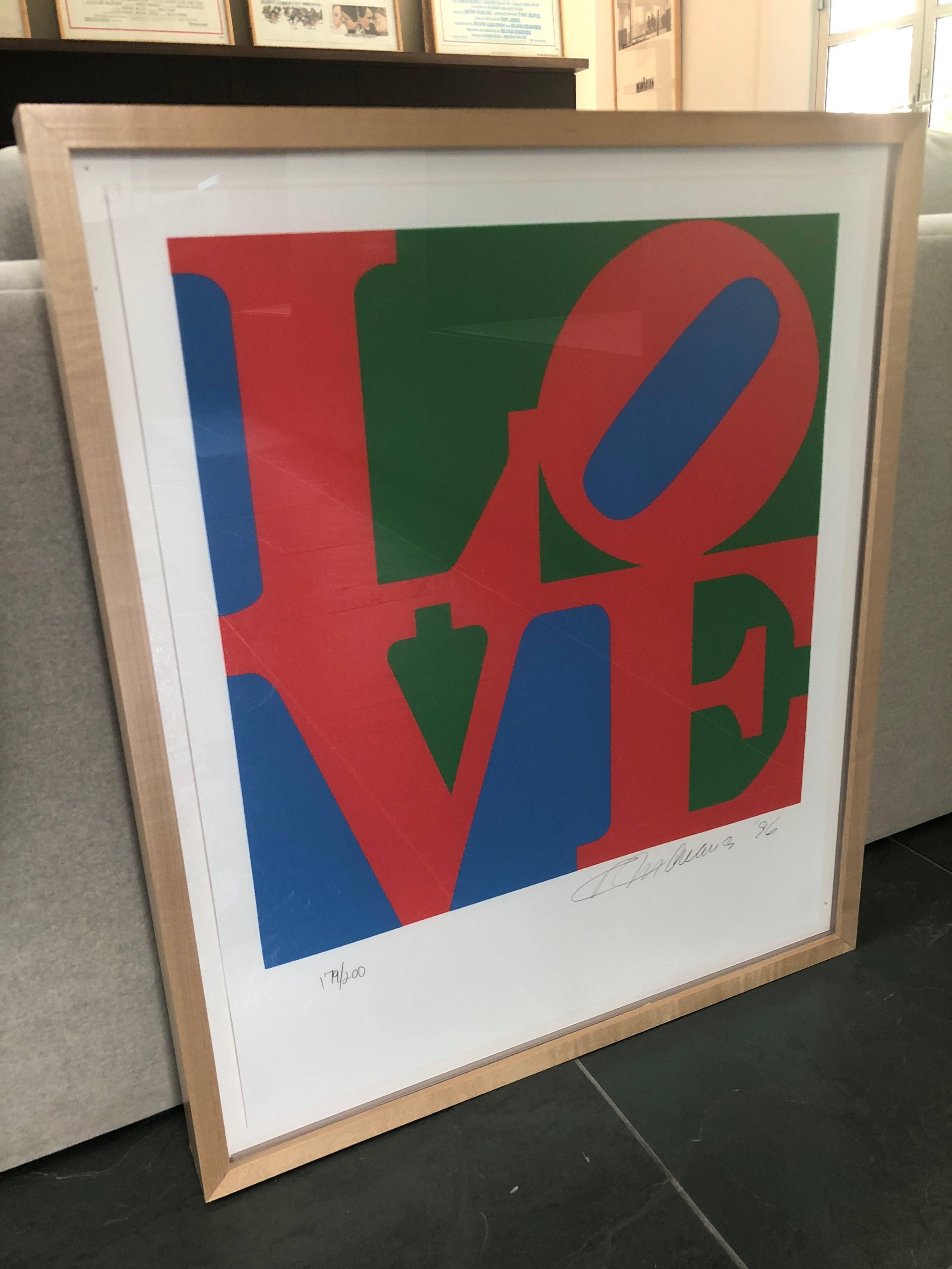 20th Century Pop Art Signed and Numbered Robert Indiana, LOVE, 1996 7