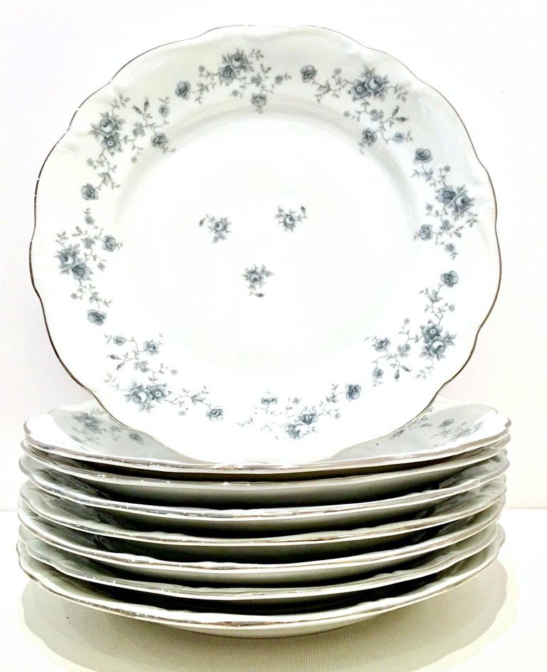 20th Century Porcelain and Platinum German Dinnerware S/25 By, Haviland at 1stDibs