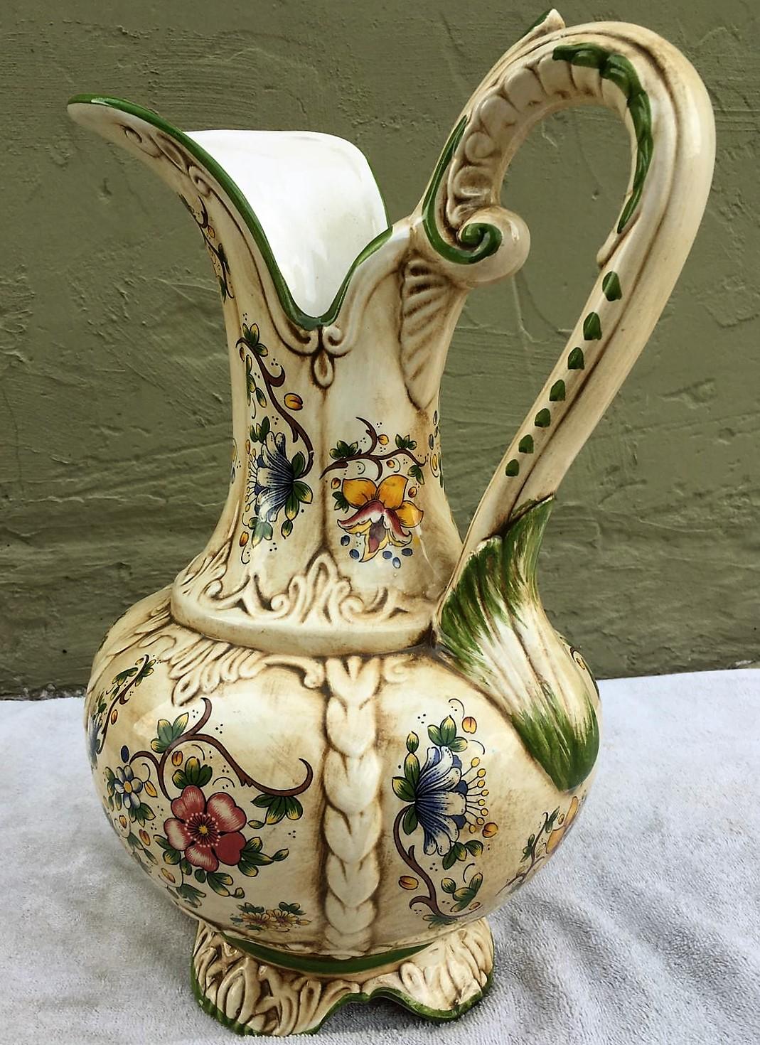 Ceramic 20th Century Porcelain Capodimonte Ornamental Urn or Jar For Sale