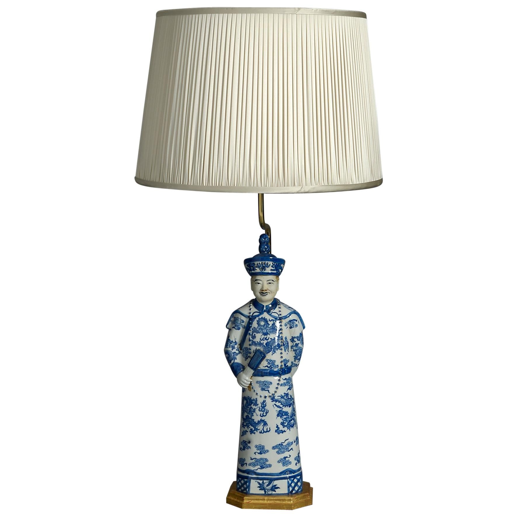 20th Century Porcelain Lamp