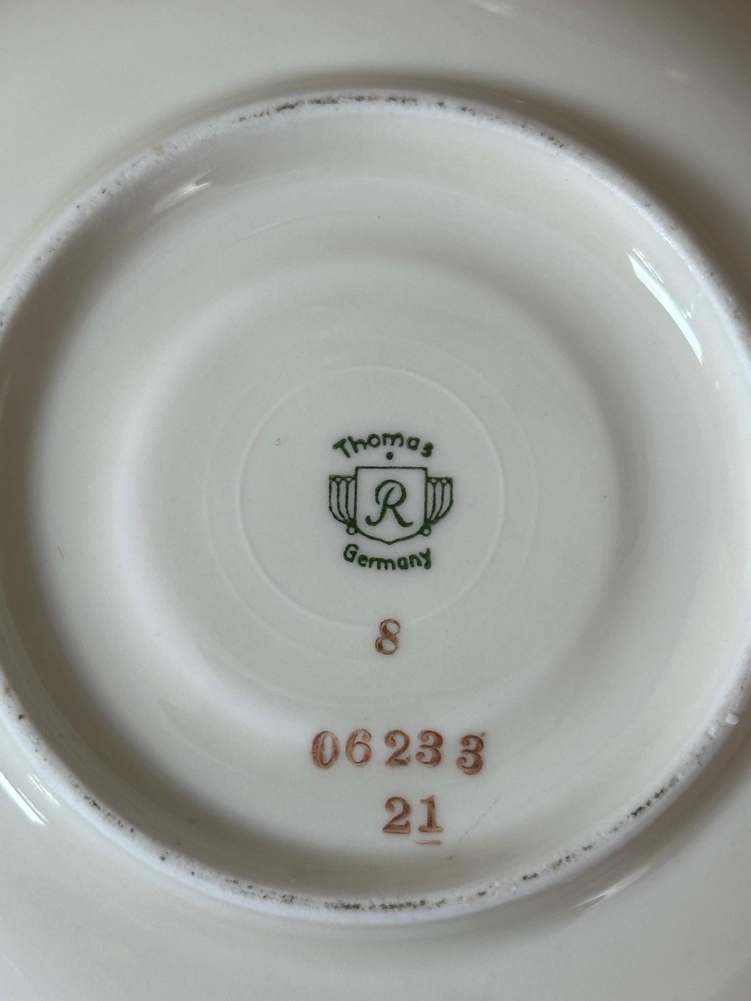 20th century Porcelain Coffee Set by Thomas Ivory Bavaria, 1950s For Sale 9