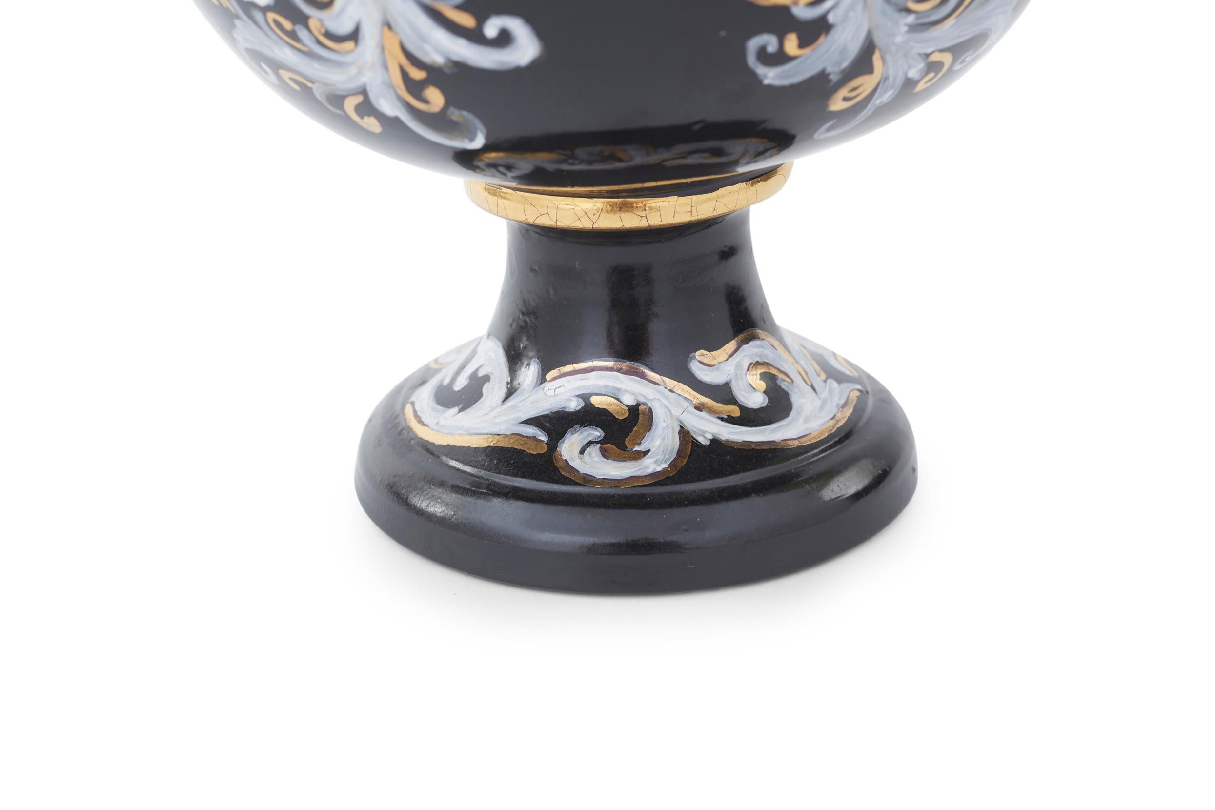 Gold 20th Century Porcelain Decorative Piece / Vase For Sale