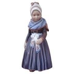20th Century Porcelain Figurine of a Girl from Fanø 