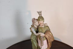20th Century Porcelain Sculpture Group Neoclassical Couple in Love by Royal Dux