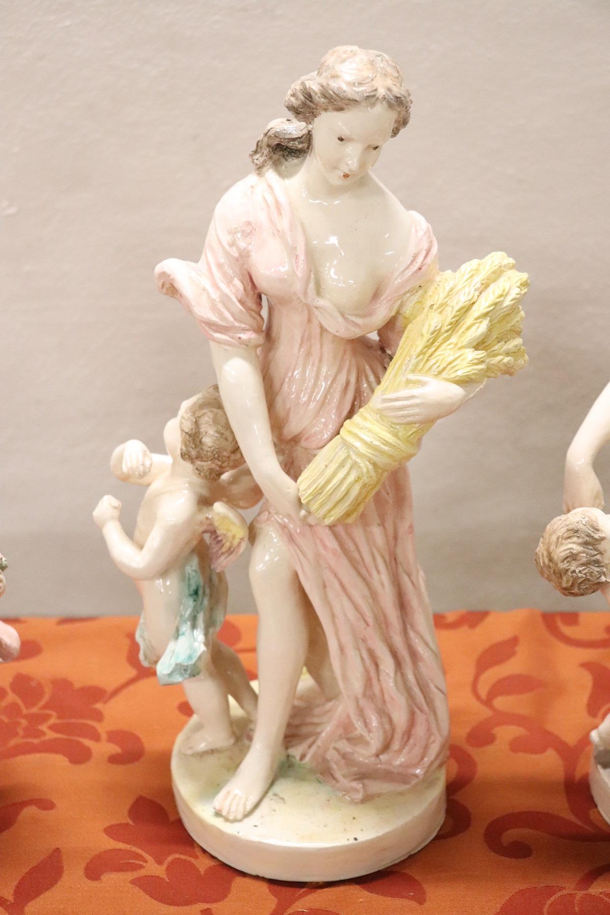 Italian 20th Century Porcelain Sculpture Hand Painted 