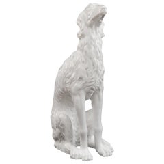 20th Century Porcelain Sculpture of a Russian Wolfhound
